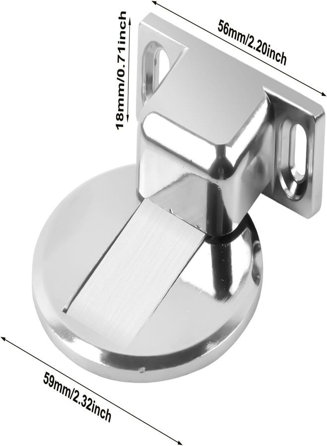 Bitrexup Magnetic Door Stopper with 3M Self Adhesive Conceal Screws,Wall Mount Door Holder,Strong Magnetic Anti-Collision Door Stopper,for Home and Office (Silver) - Image 2